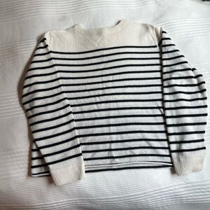Reformation Cashmere Boyfriend Sweater, Gossamer/Black Stripe